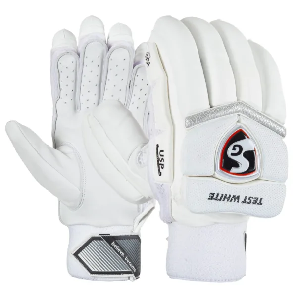 SG Test White Cricket Batting Gloves