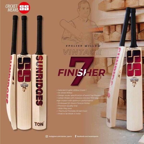 SS Vintage Finisher 7 Cricket Bat (SH)