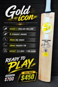 SG Sunny Gold icon cricket bat
