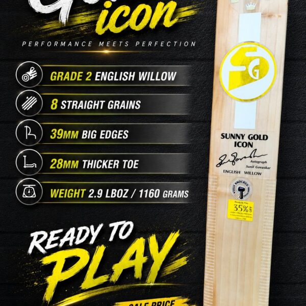 SG Sunny Gold icon cricket bat