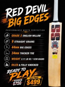 SS Devil Red Cricket Bat