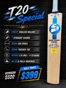 SG T20 Triple Crown Xtreme Cricket bat
