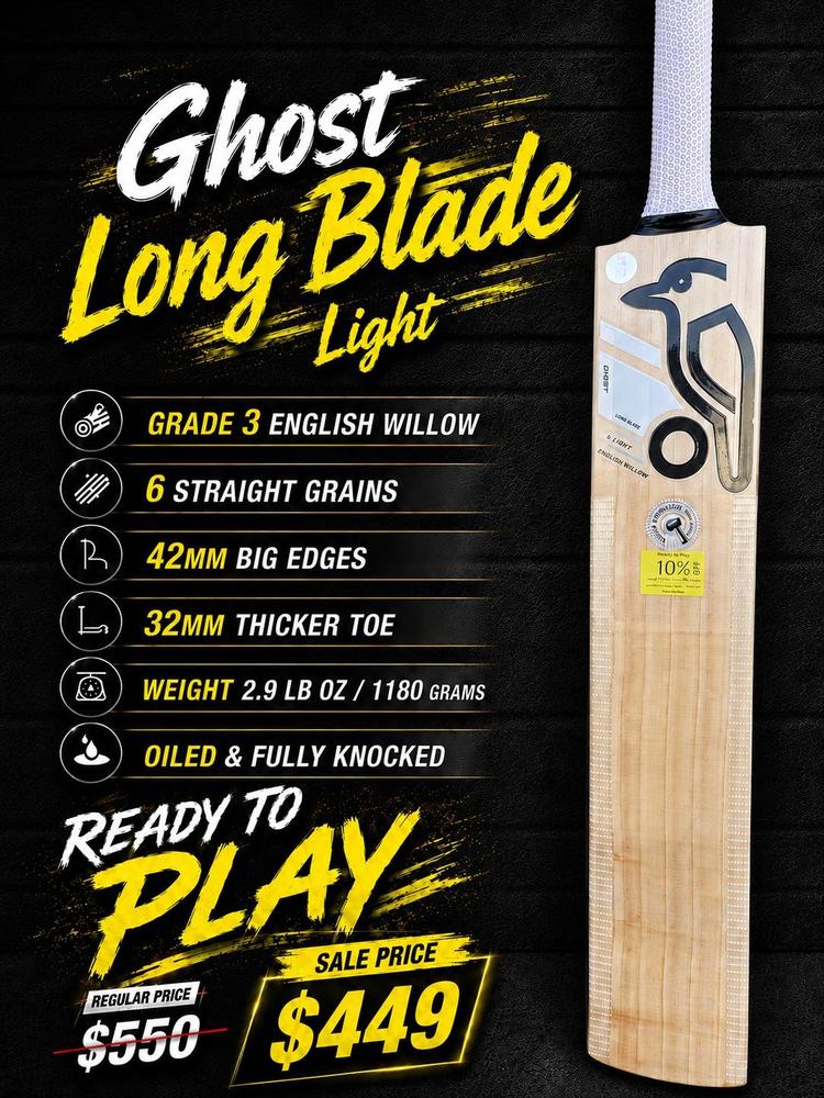 kookaburra Ghost Long Blade cricket bat